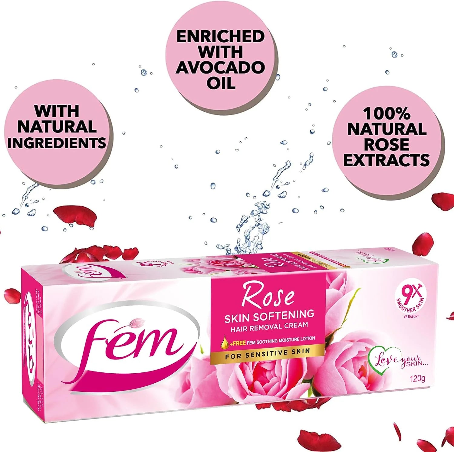 Fem U.S.A. Hair Removal Cream Rose - 120g