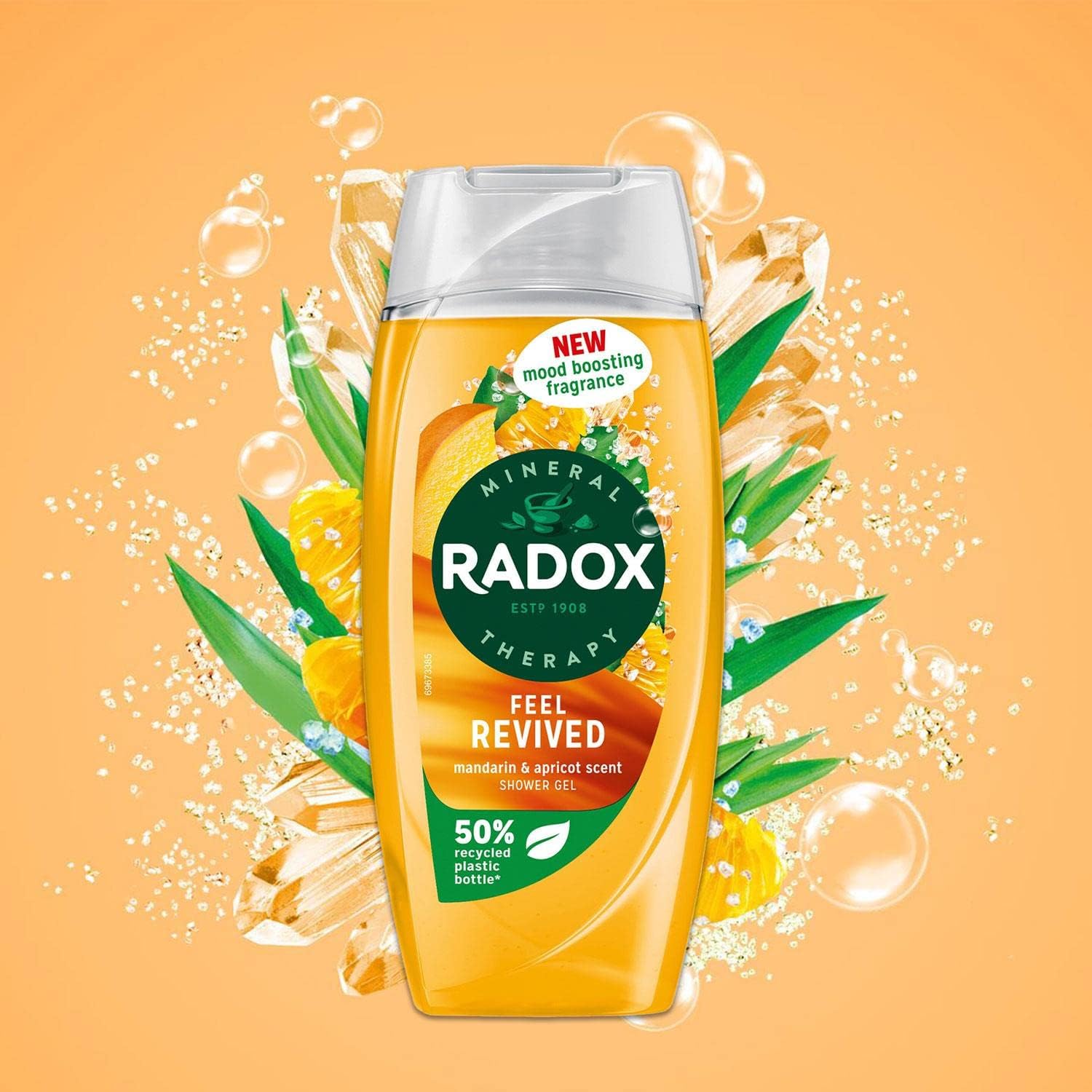 Radox Feel Revived Mandarin & Apricot Scent Shower Gel - 225ml