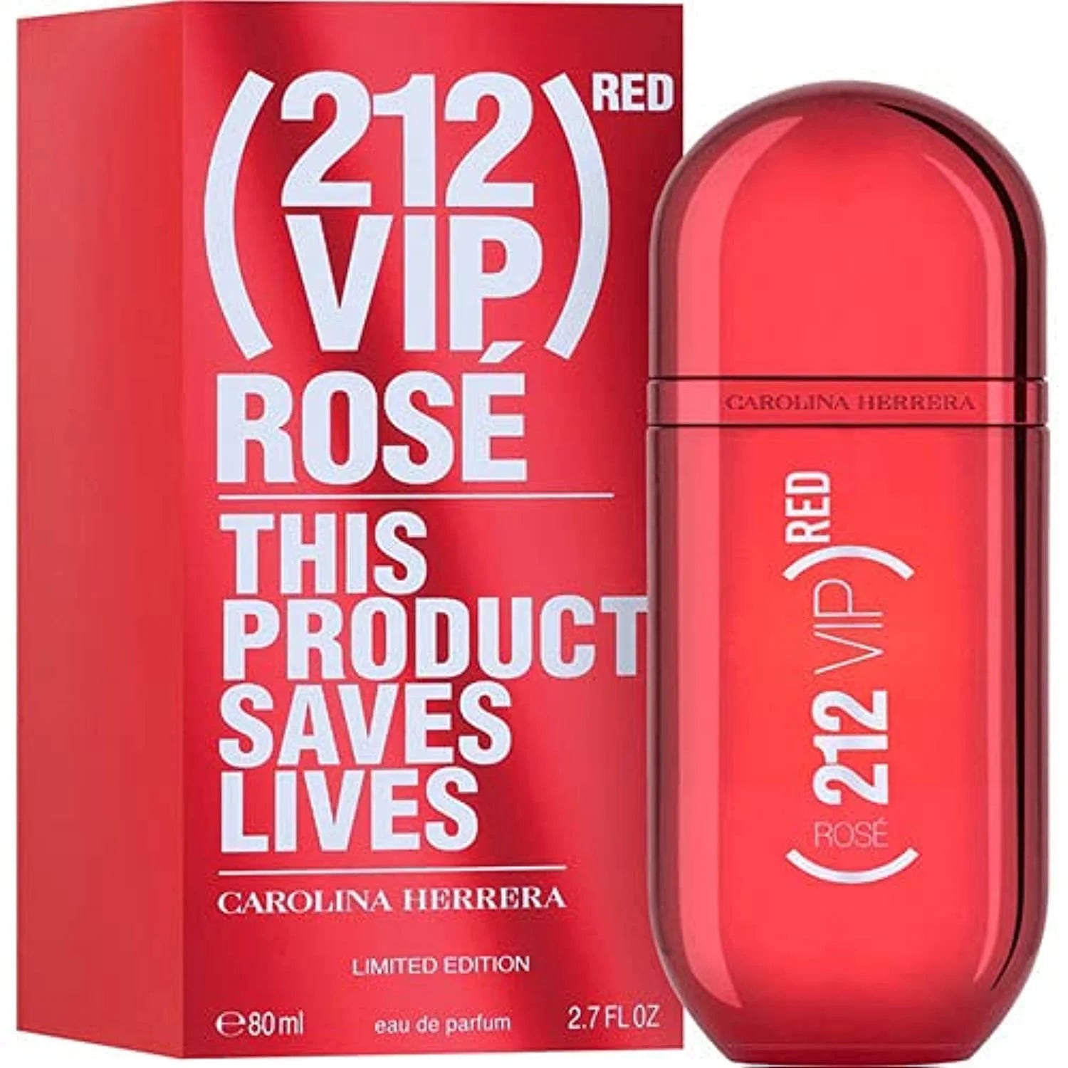Carolina Herrera 212 VIP Red Rose Perfume for Women – 80ml