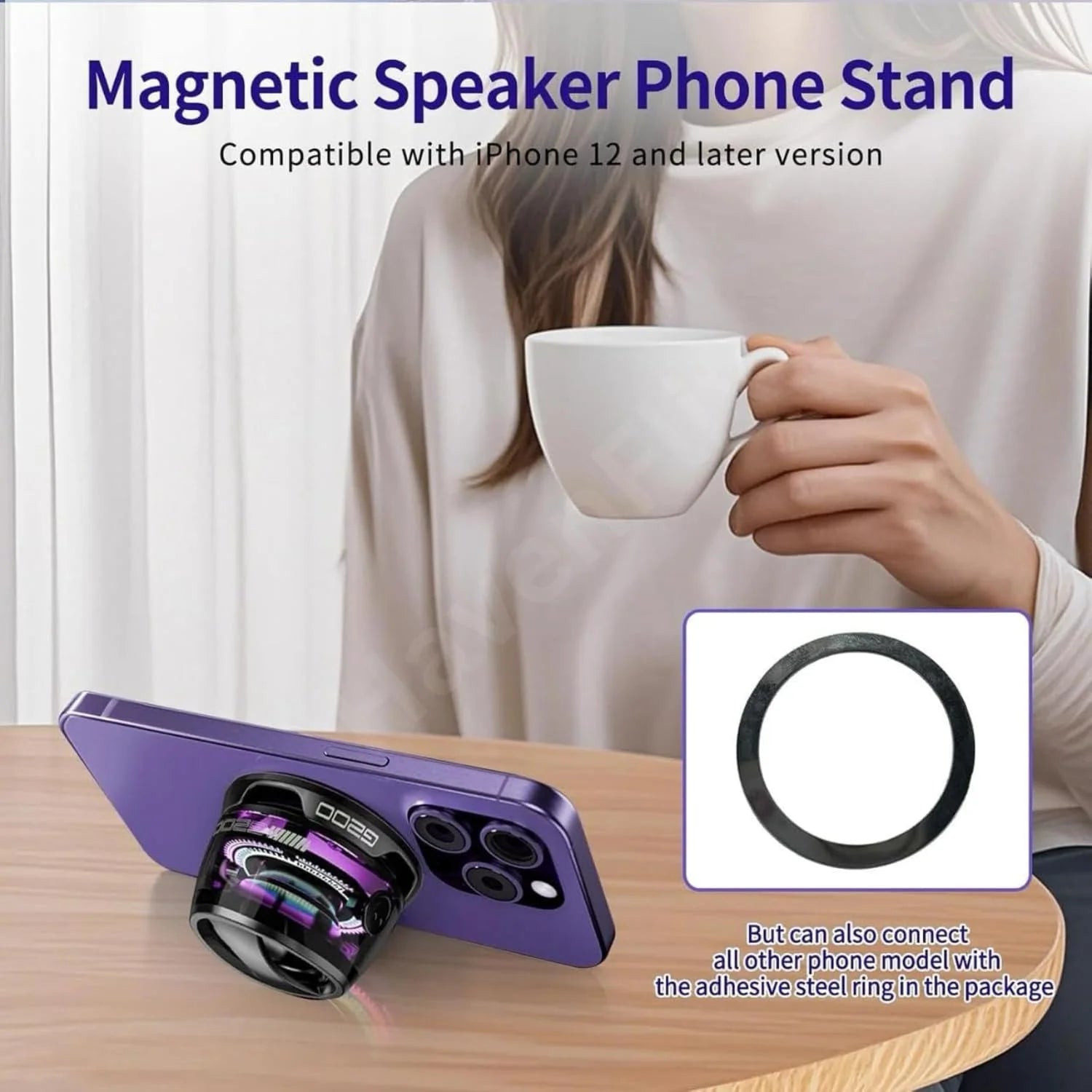 Multifunctional G200 Portable Magnetic Bluetooth Speaker with RGB Light