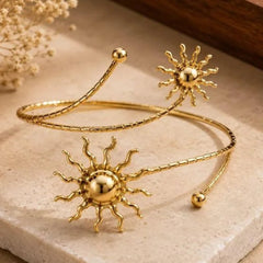 Stainless Steel Sun Spiral Armlet for Women - Each
