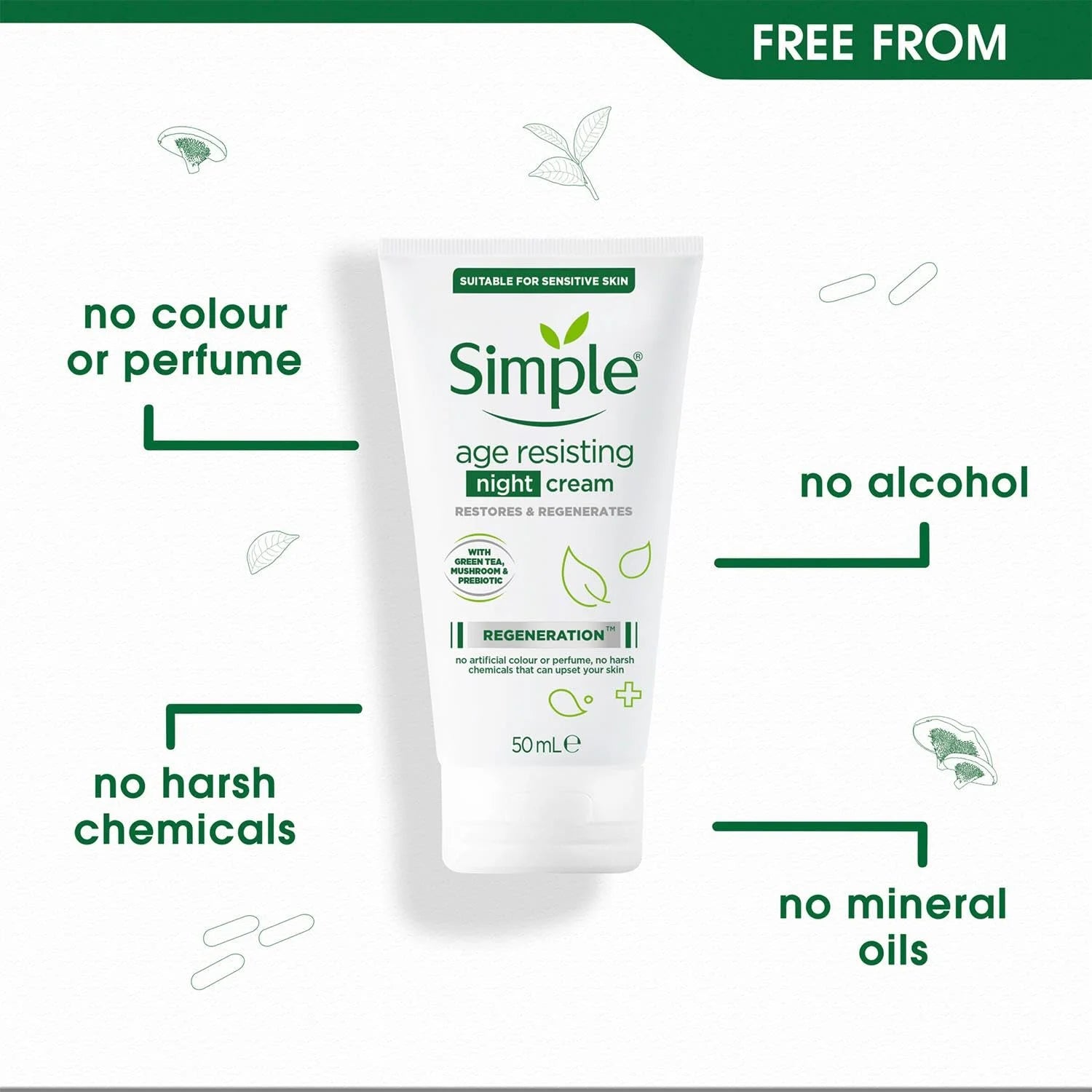 Simple Regeneration Age Resisting Night Cream - 50ml