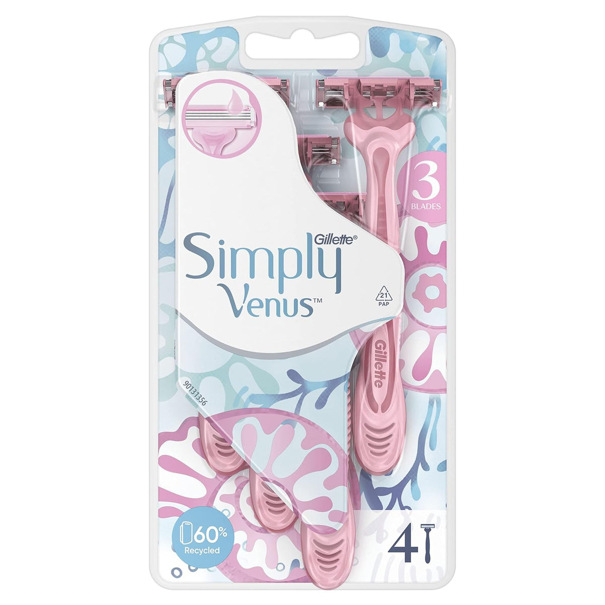 Gillette Simply Venus 3 Blade Disposable Razors - 4 Pack
