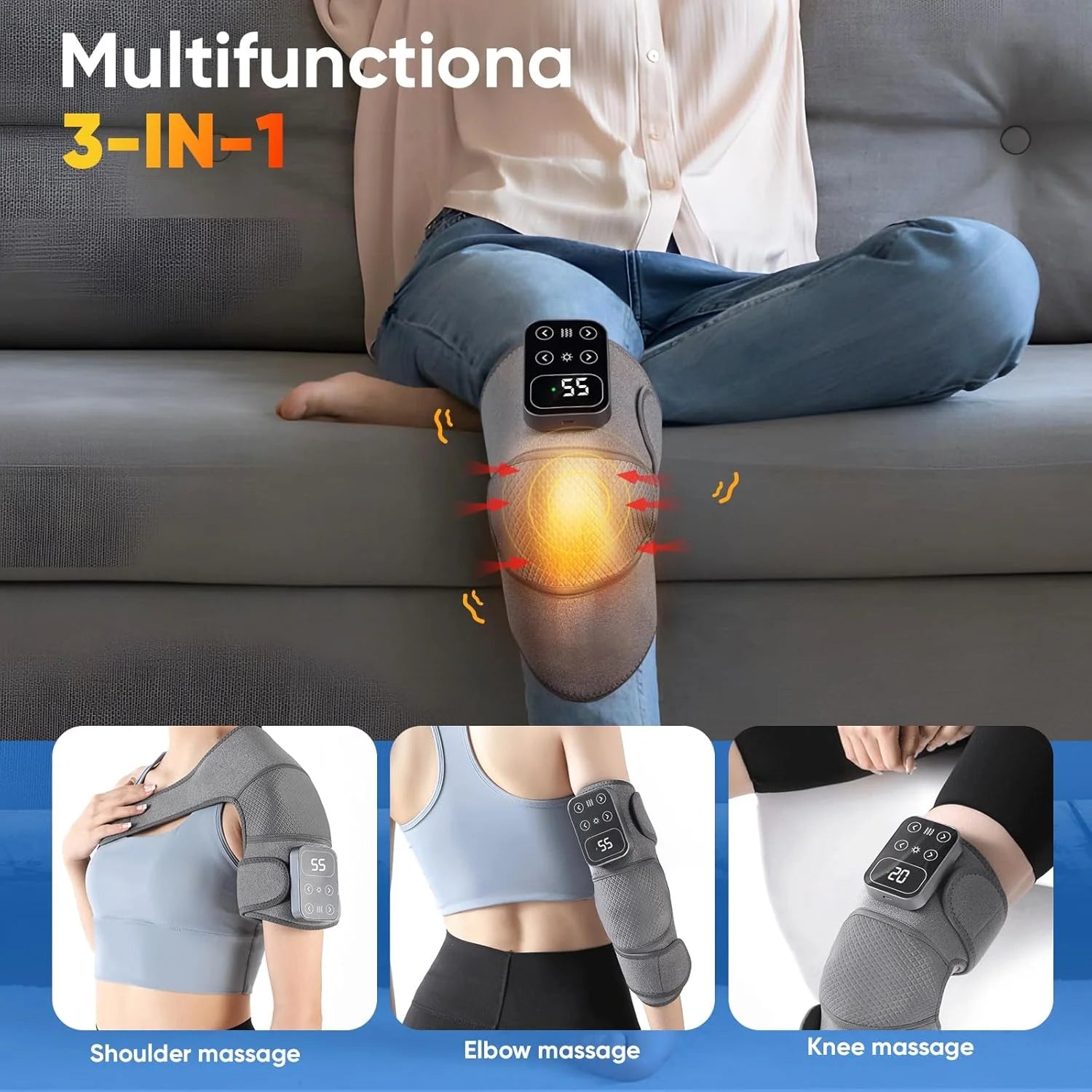 Heated Knee & Leg Vibration Massager