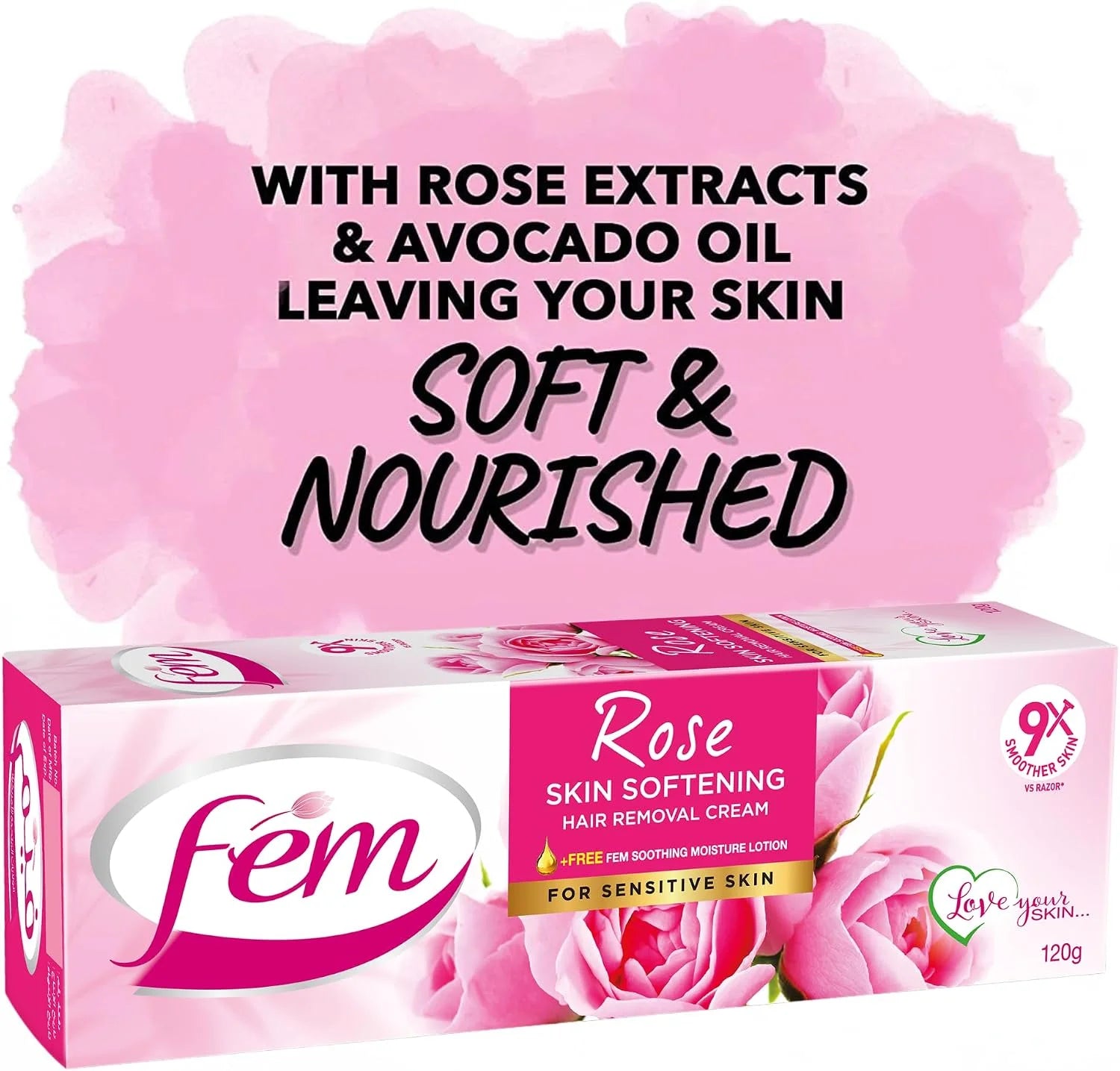 Fem U.S.A. Hair Removal Cream Rose - 120g