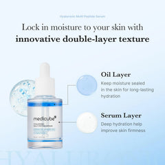 Medicube Hyaluronic Multi Peptide PDRN Serum for Glowing and Soothing - 30ml - Made in Korea