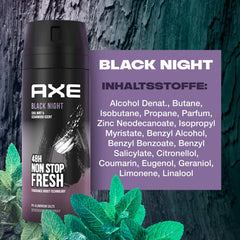 AXE Black Night – Black Caramel &amp; Vanilla Deodorant Body Spray (150ml)