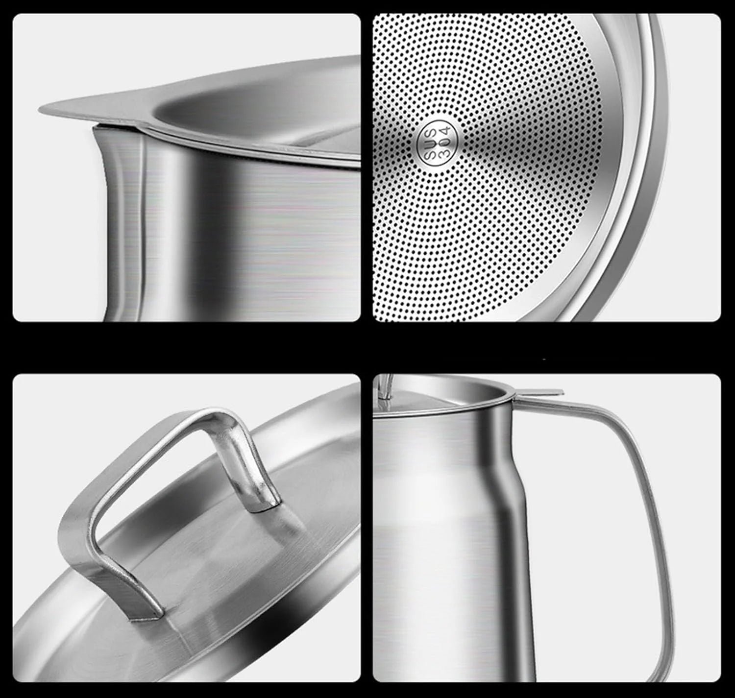 Stainless Steel Large Capacity Oil Filter Pot