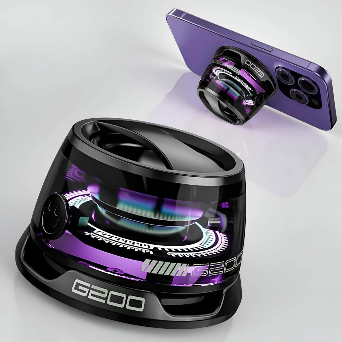 Multifunctional G200 Portable Magnetic Bluetooth Speaker with RGB Light