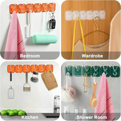 Multipurpose Wall Mounted Hook - Pack Of 6