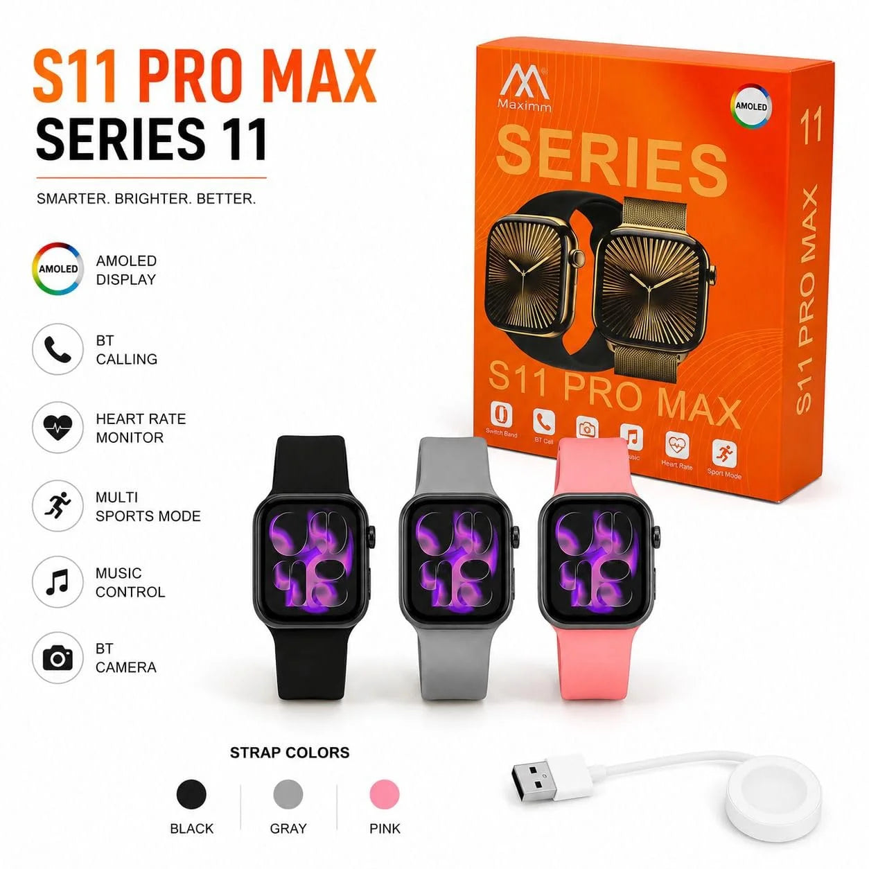 S11 Pro Max Smart Watch with AMOLED Display
