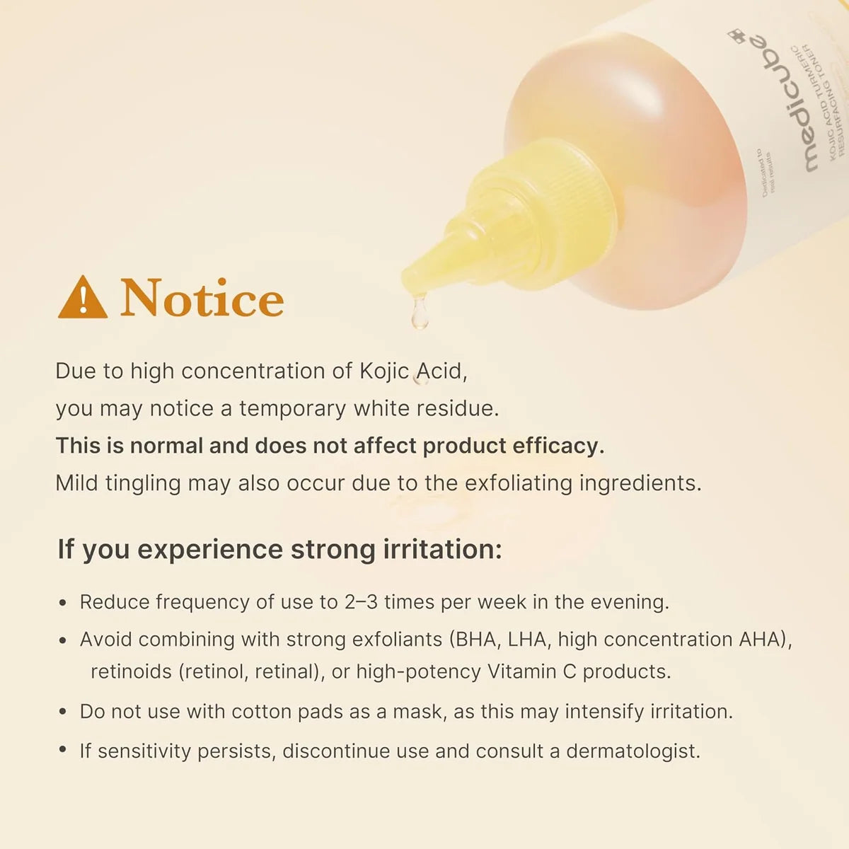 Medicube Kojic Acid Turmeric Resurfacing Toner - 250ml