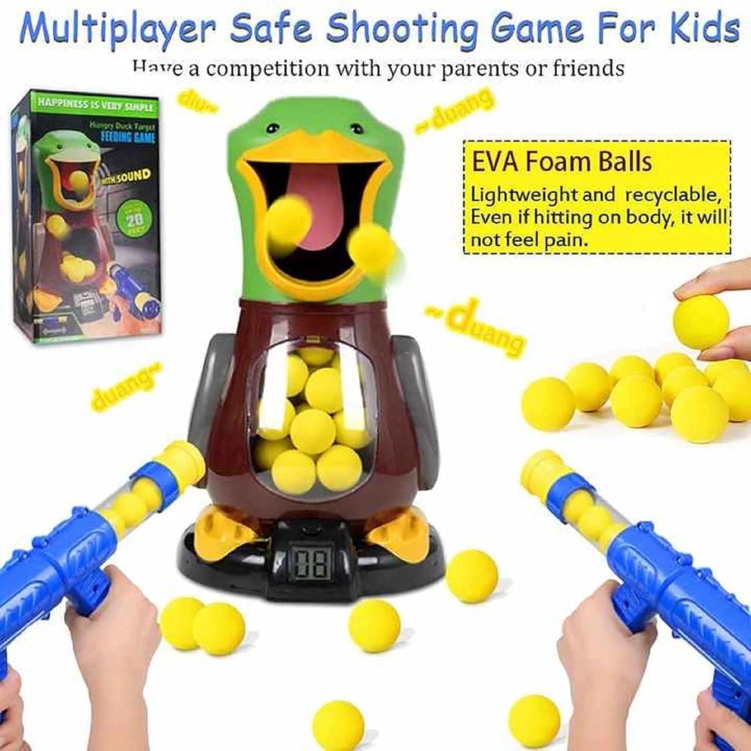 Duck Foam Soft-bullets Air Gun Shooting Game Toy