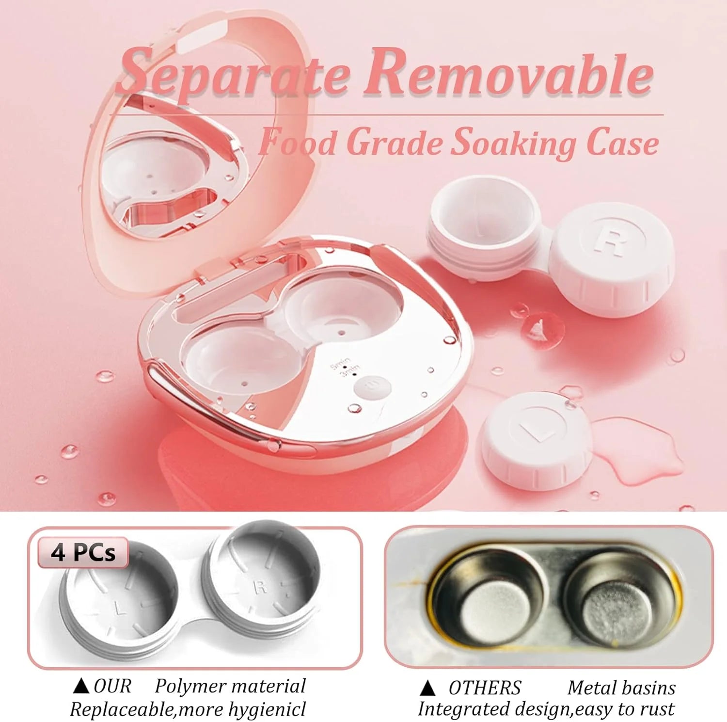 Fashionable Contact Lens Case Automatic Ultrasonic Contact Lens Cleaner