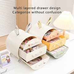 multi-layered, bunny-themed storage box