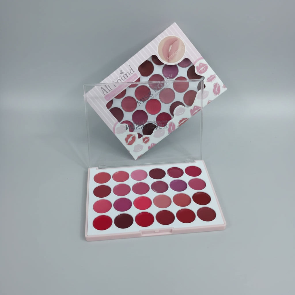 Miss Rose All Round Matte Lipstick Palette – 24 Colors