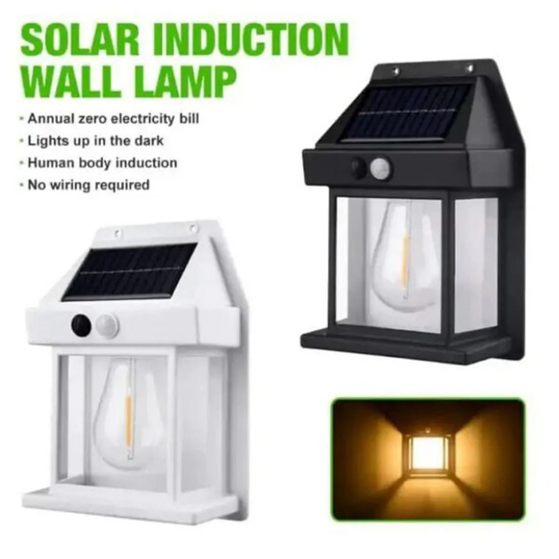 Solar Tungsten Wireless Outdoor LED Wall Light
