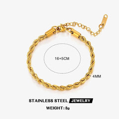 Stainless steel Rope Bracelet