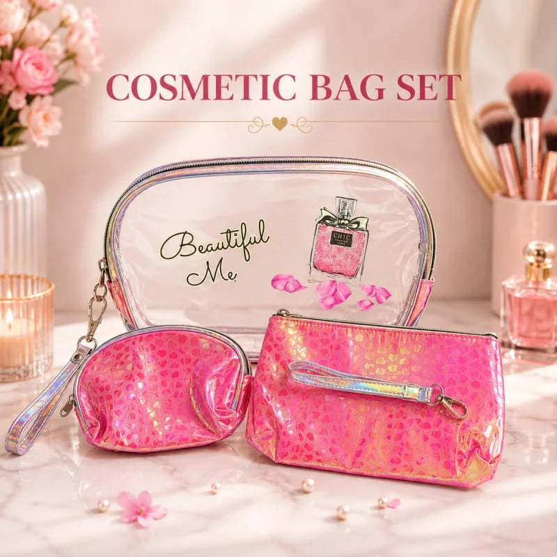 3 in 1 Cosmetic Travel Pouch – Each