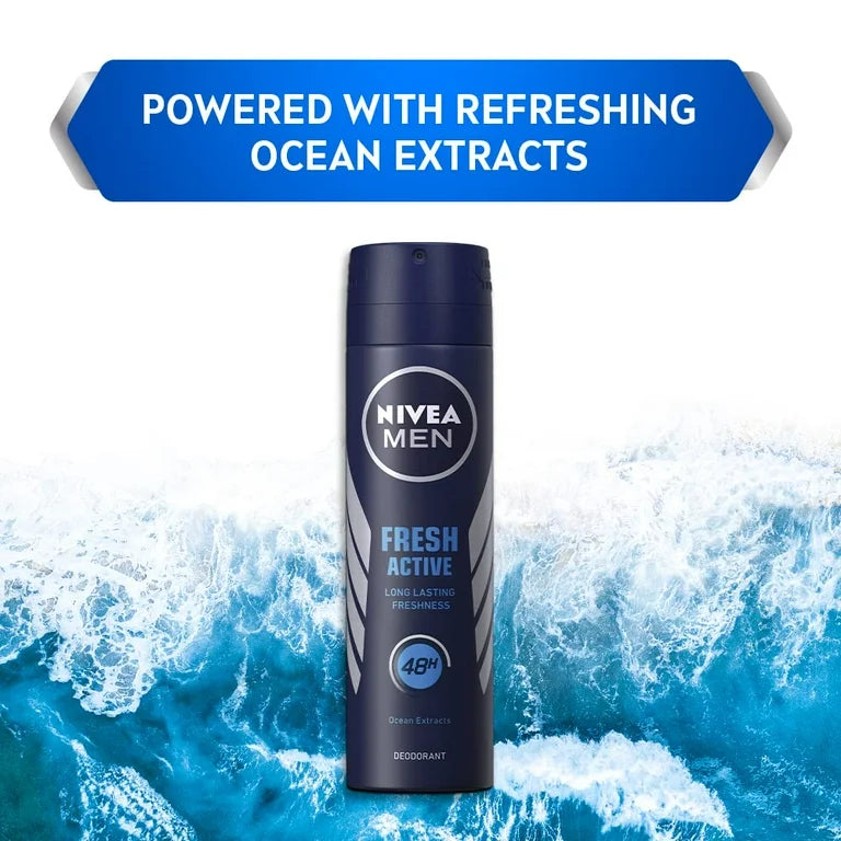NIVEA Fresh Active Ocean Extracts Men Body Spray - 150ml