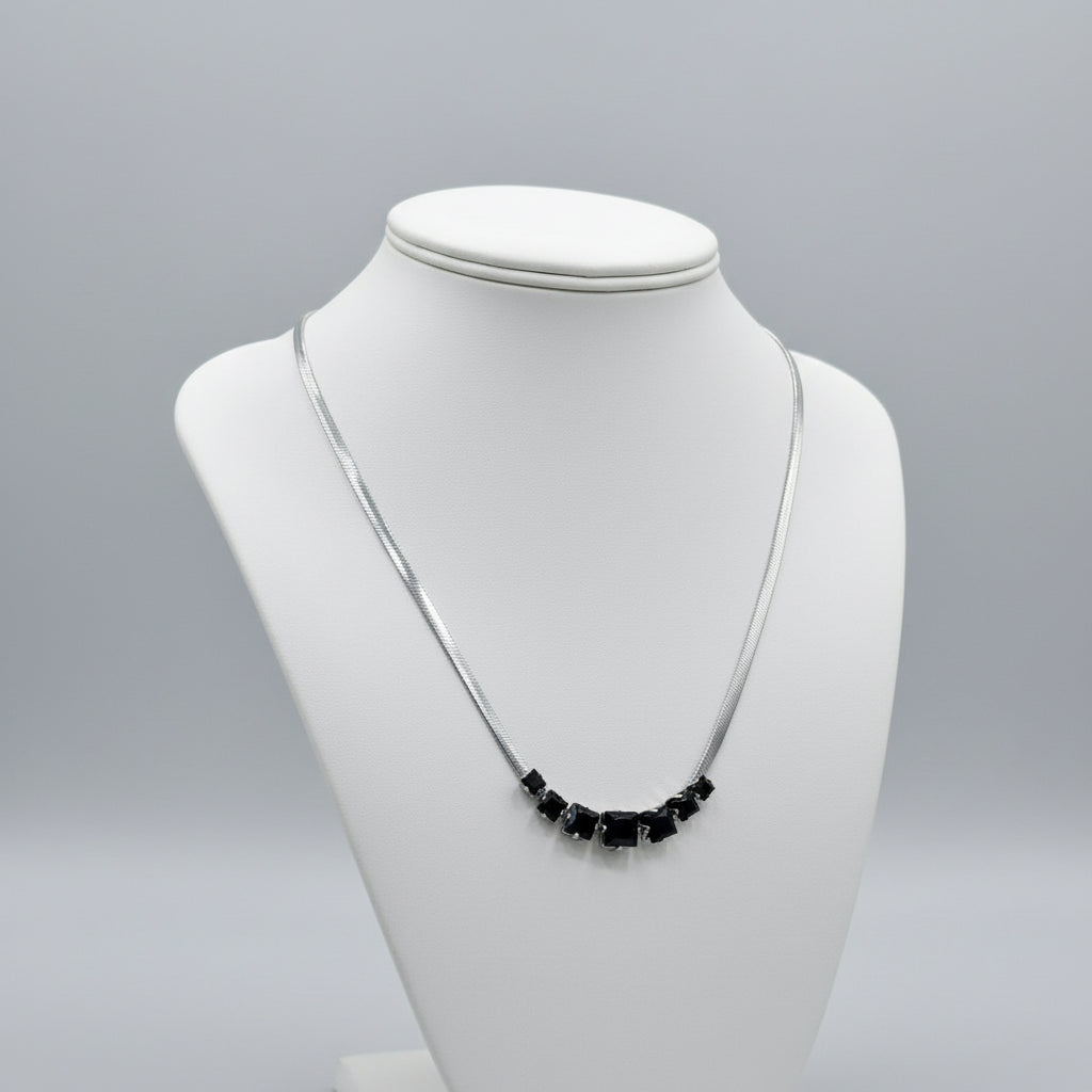 silver-tone snake chain necklace