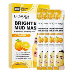 BIOAQUA Vitamin C Brightening Cleansing Pore Care Mud Mask 10pcs
