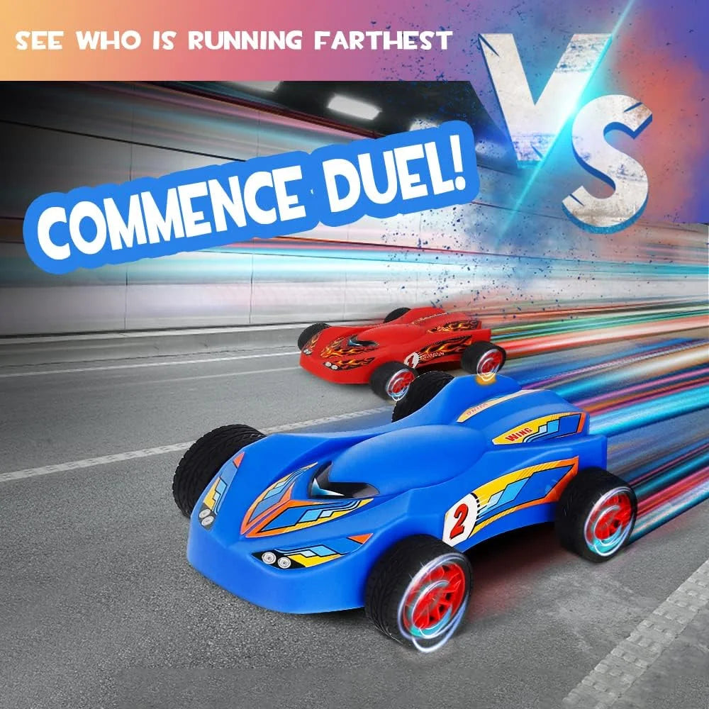 Toy Car Launchers and Air Powered Cars with Ramp and Finish Line