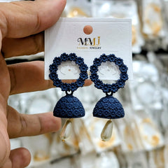 Stainless Steel MMJ Bohemian Floral Jhumka Earrings  - Each