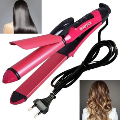 Nova 2 In 1 Professional Hair Curler & Hair Straightener