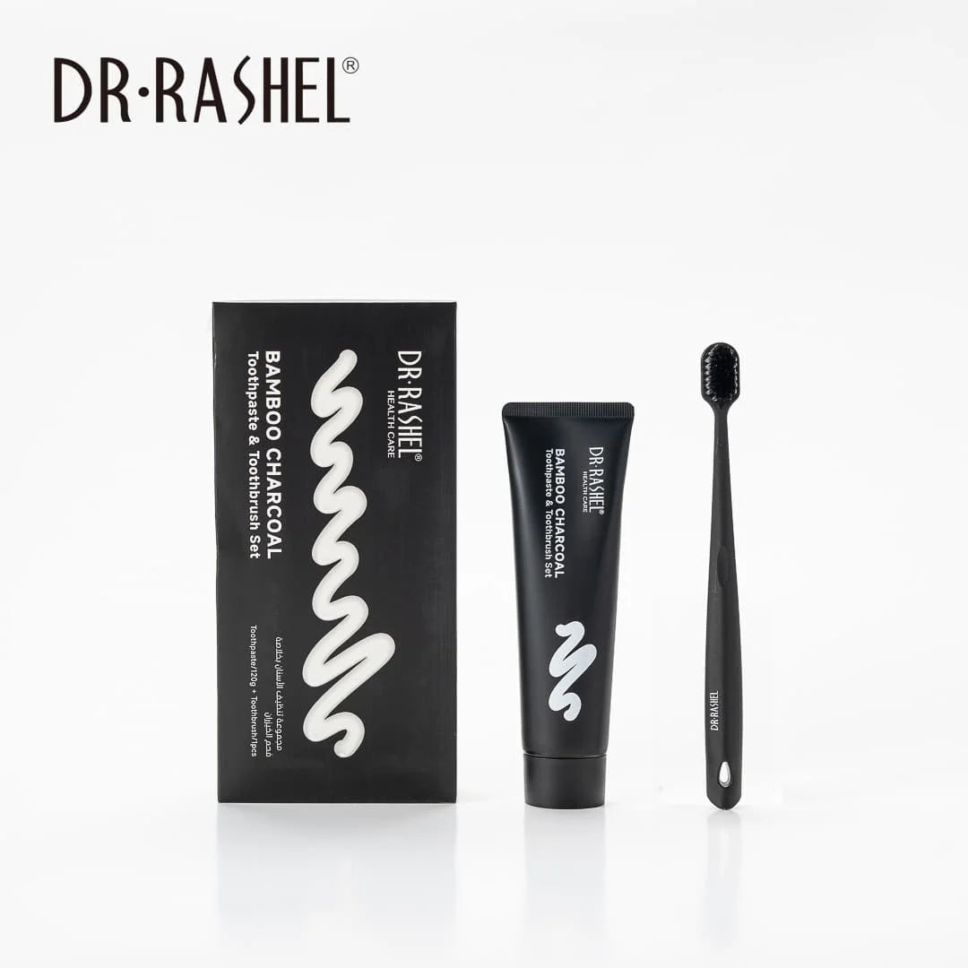 Dr. Rashel Bamboo Charcoal Toothpaste & Toothbrush Set