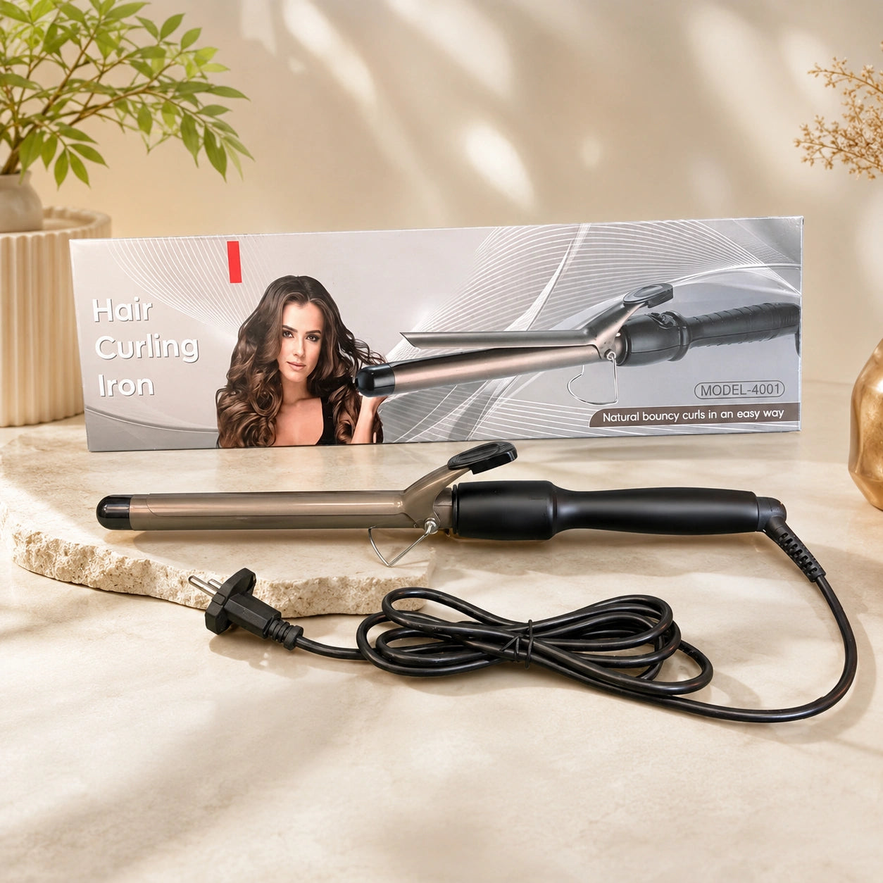 Professional Hair Curling Iron – Smooth &amp; Long Lasting Curl Styling Tool