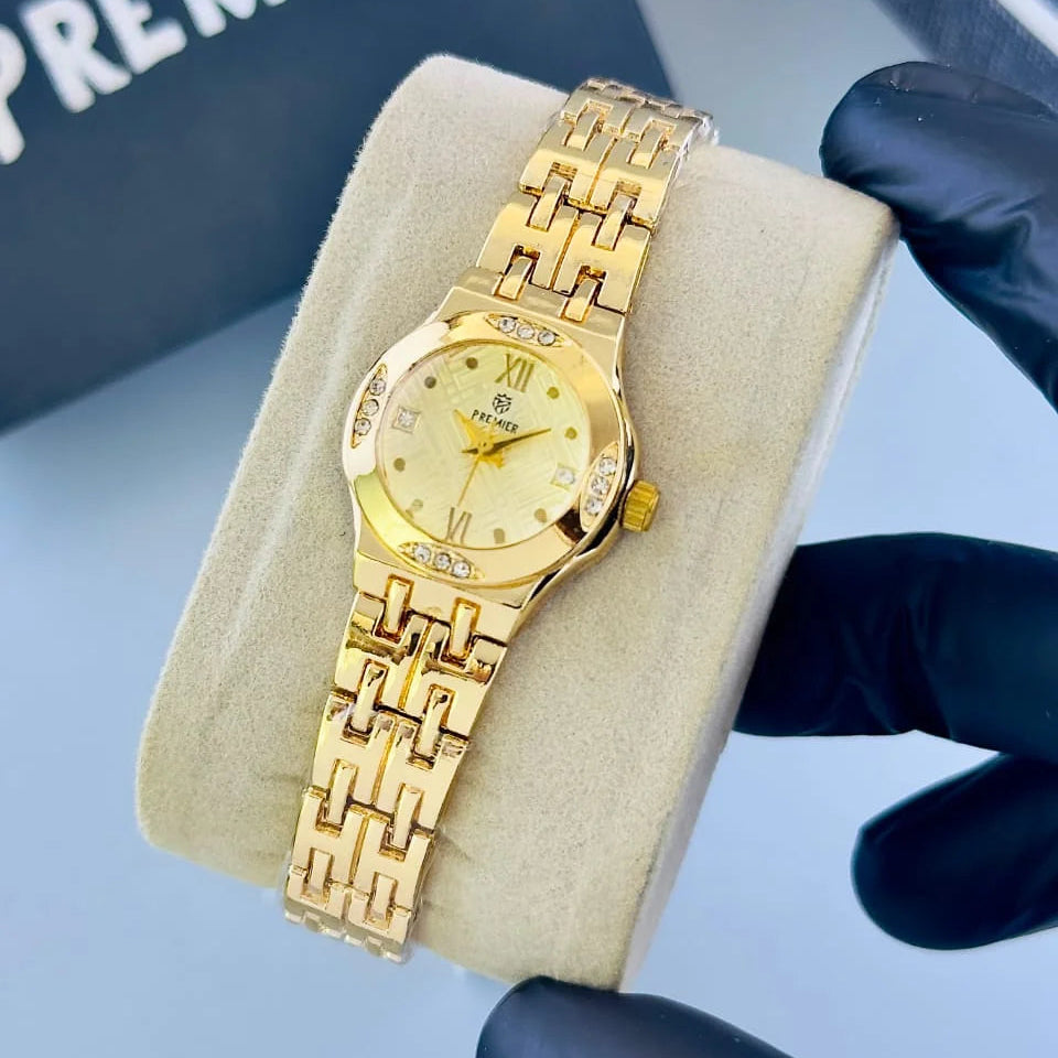 PREMIER Women's Classic Crystal Bezel Stainless Steel Watch