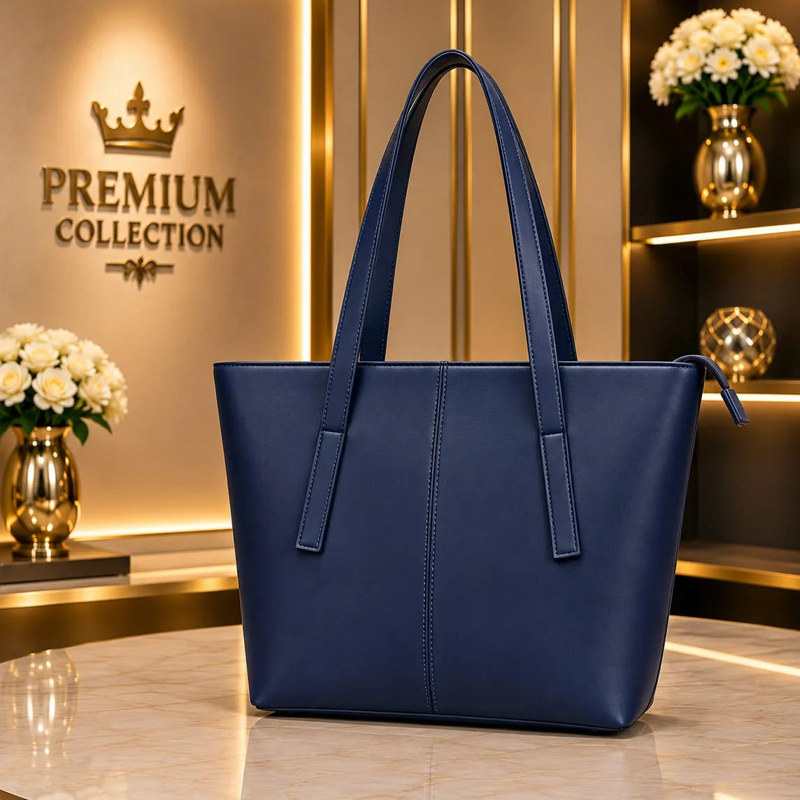 Premium Collection Classic Leather Tote Bag