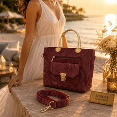 Luxury Collection Marbled Handbag with Strap