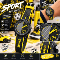 Kids Sports Watch – Commando Colours with Silicone Rubber Strap