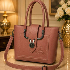 CHANEL Textured Leather Tote Handbag
