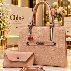 Chloé Floral Handbag & Pouch Set