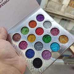 Miss Rose Glitter Eyeshadow Palette - 16 Color