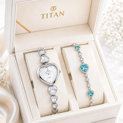 Titan Heart of Elegance Women Quartz Watch & Bracelet Set