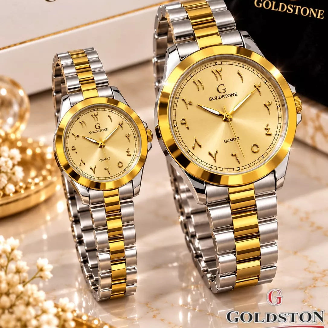 GOLDSTON Pair Set Luxury Watches for Men & Women with Brand Box