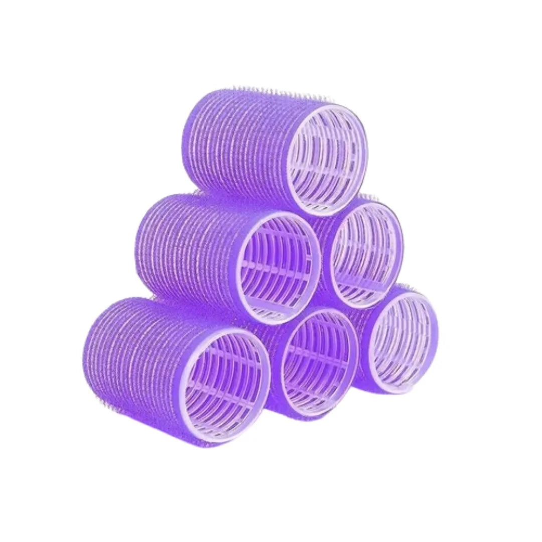 Self Grip Hair Rollers - 6 Pieces