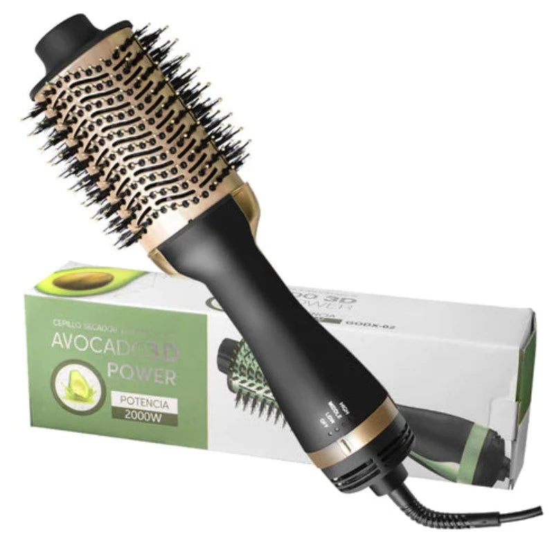 One Step Hot Air Brush - Dryer + Straightener with Gift Hair Hold Spray