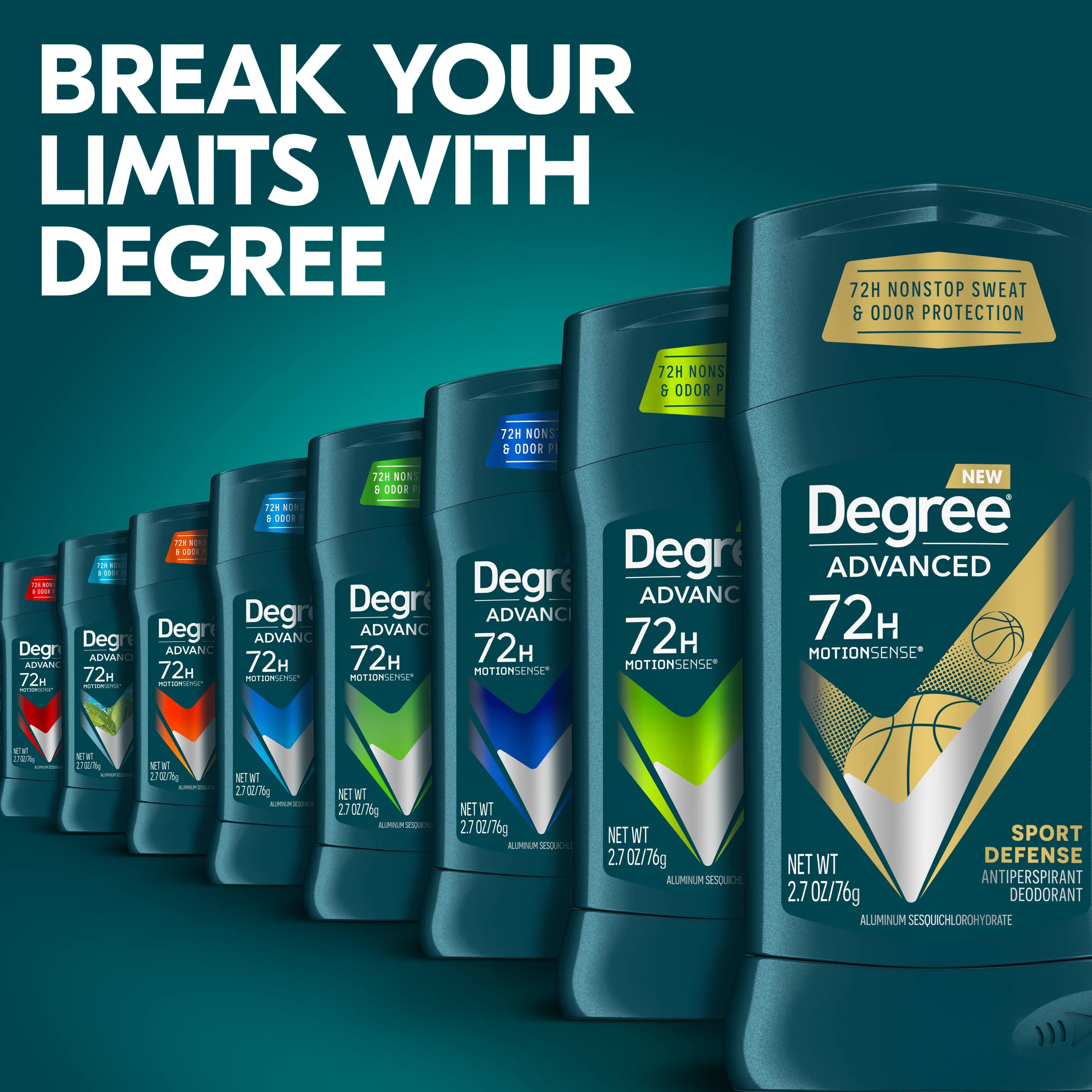 Degree Sport Defense Antiperspirant Deodorant Stick for Men - 76g