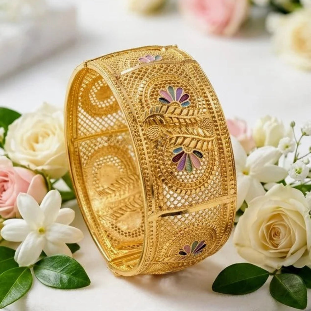 Gold Color Malti Color Adjustable Kara