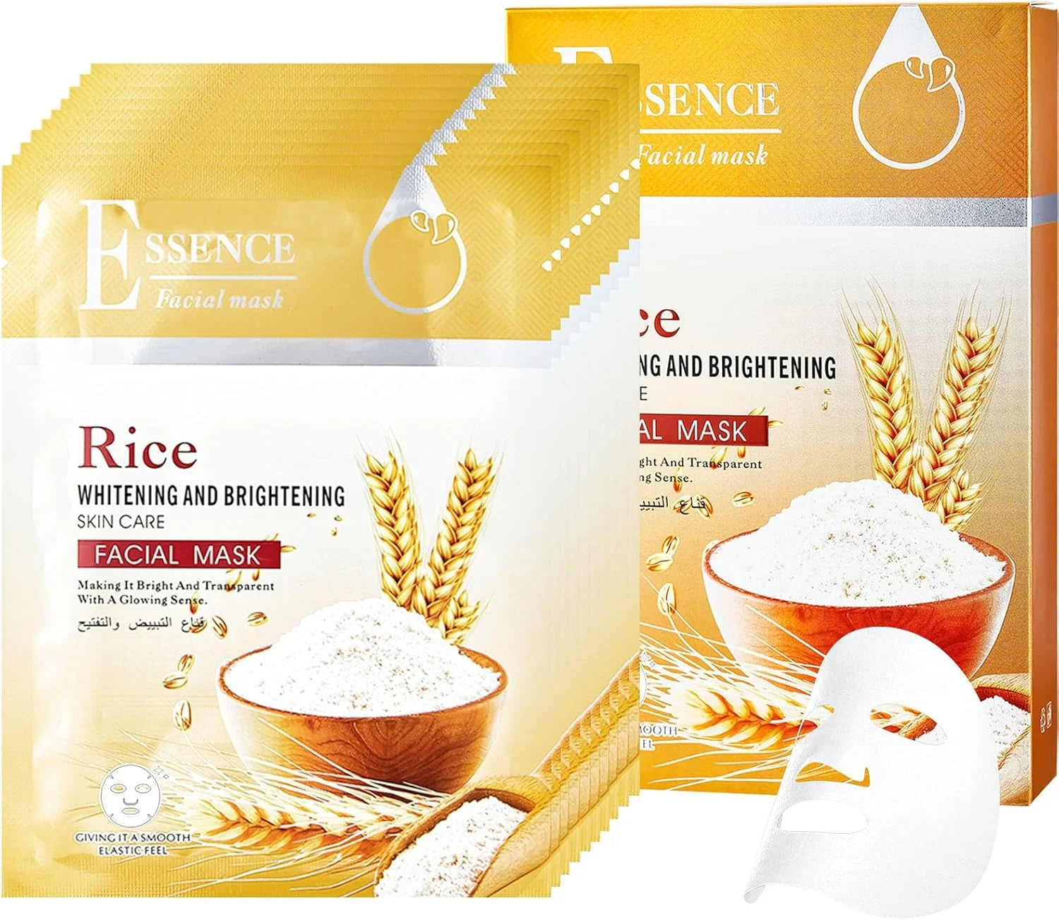 Oyax Rice Whitening and Brightening Facial Mask - 10 PCS