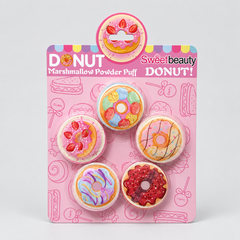 Sweet Beauty Kids Marshmallow Donut Premium Powder Puff - 5 Pcs