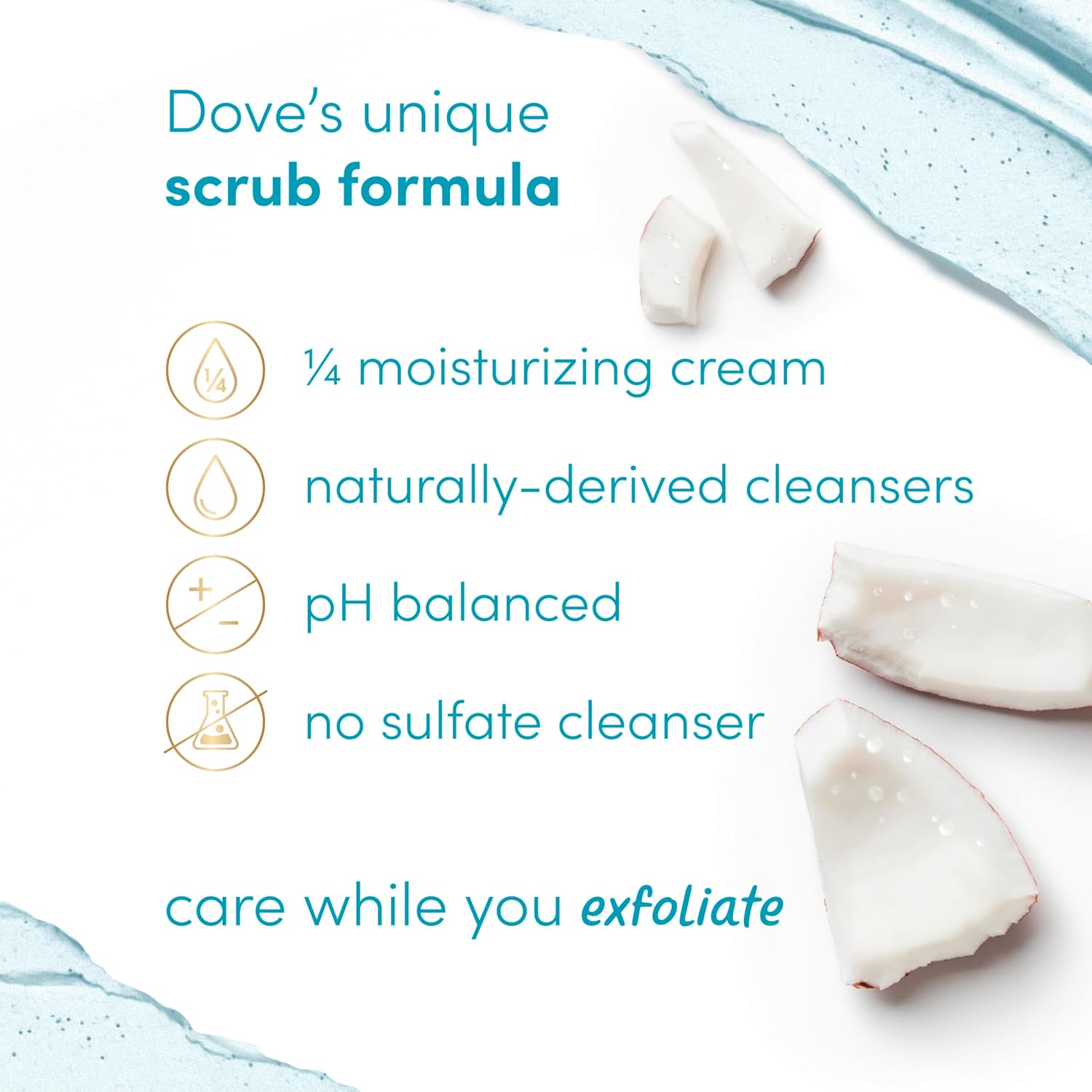 Dove Tropical Coconut & Lime Body Scrub, Glycerin, Lauric Acid  - 425g
