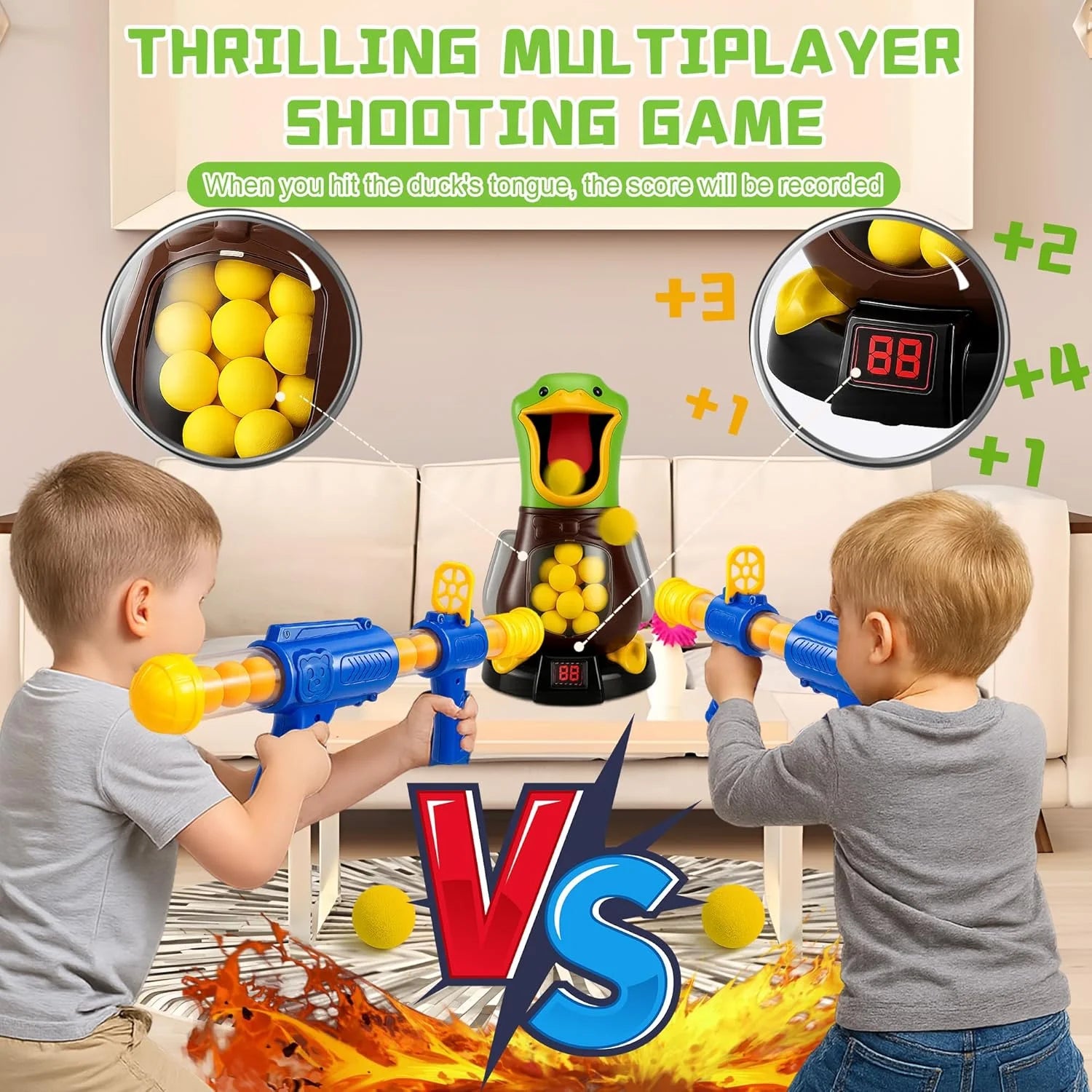 Duck Foam Soft-bullets Air Gun Shooting Game Toy