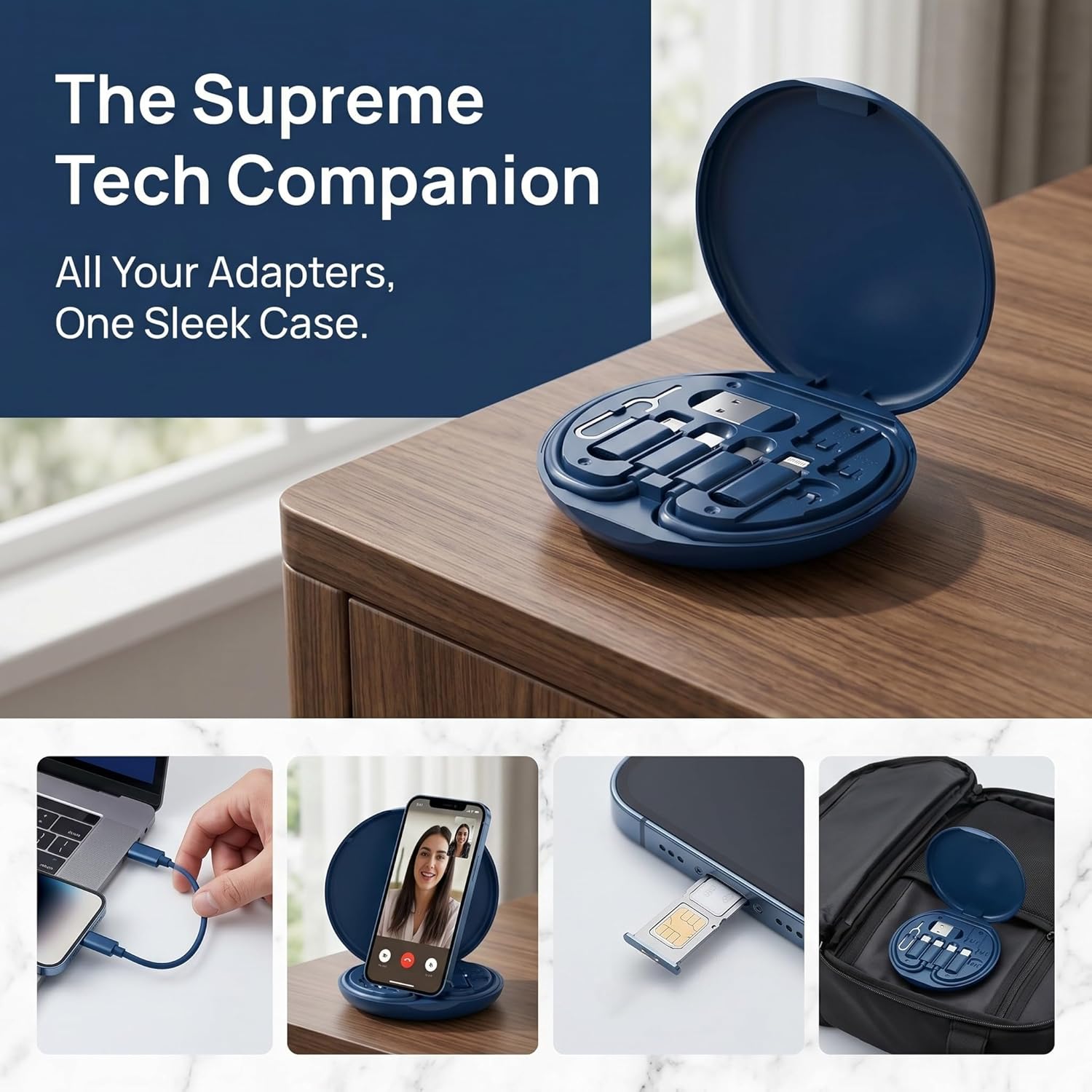 USB C Adapter Kit, Multi Charging Cable Storage Box