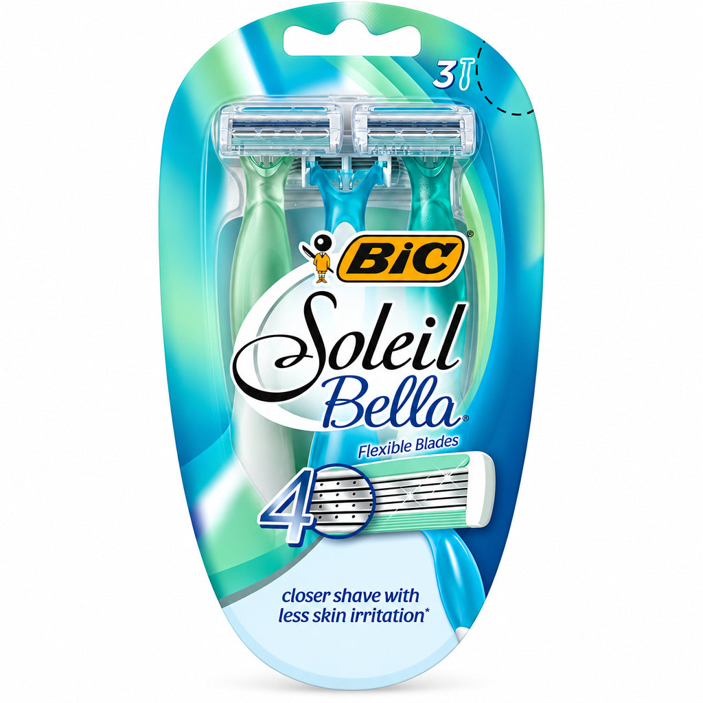 Bic Soleil Bella 4 Blade Disposable Razor for Women - 3-Pack